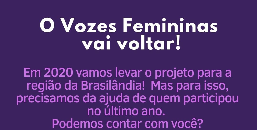 Vozes Femininas na Brasilândia: Segundo percurso do projeto é para levar voz de mulheres da periferia