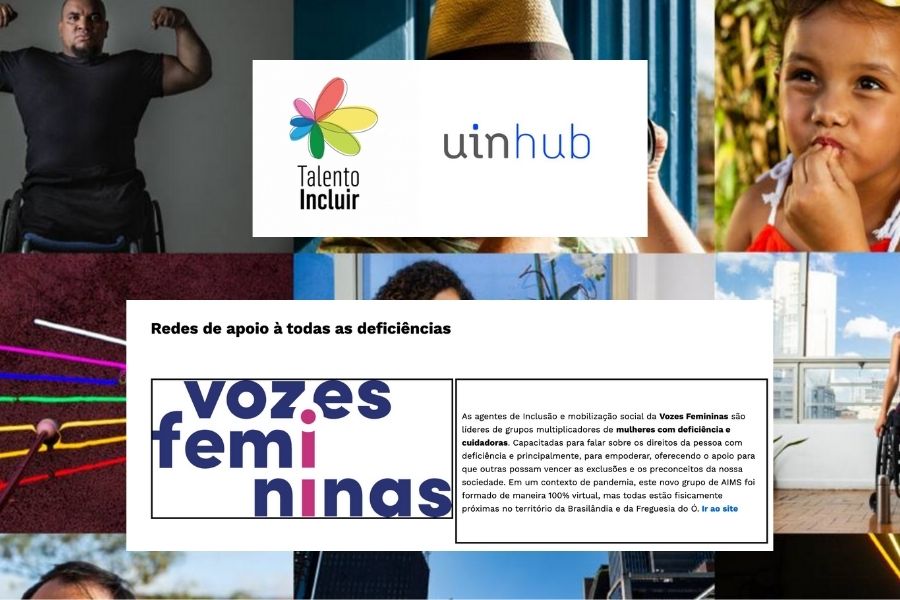 Estamos na sessão Redes de apoio no site da Uinhub